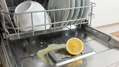 Zitrone in die Spülmaschine geben: Warum dies empfehlenswert ist und wie sich dies auf das Geschirr auswirkt.