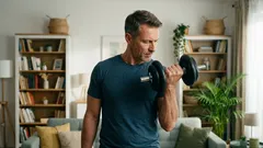 Armtraining mit einer Hantel: Ein 15-minütiges Superset für Bizeps und Trizeps für einen intensiven Pump.